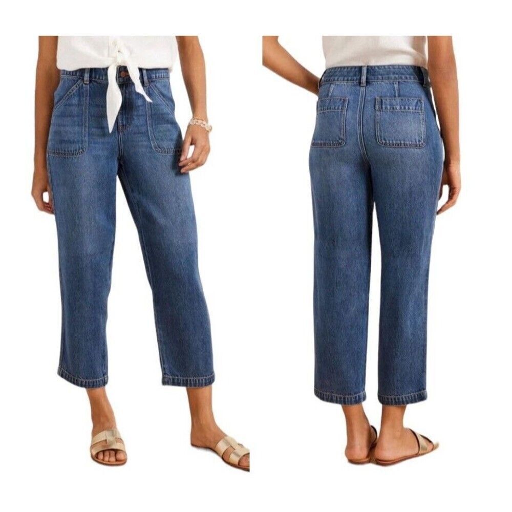 Talbots Summerweight Straight Leg Ankle Jeans  Women's 4  NWT  Tencel Lyocell